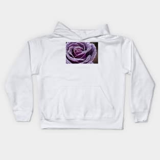 Purple flower close up with studio light Kids Hoodie